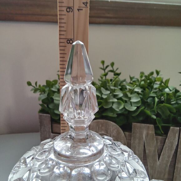 Cut Lead Crystal Footed Coveredsugar Etched Floral Design‎ - Picture 7 of 14